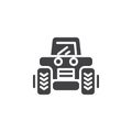 Farm transport vector icon