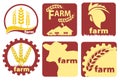 Farm Two-color Icon Set Vector Royalty Free Stock Photo