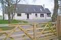 Farm type double gate on house Royalty Free Stock Photo