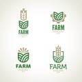 Farm vector logo. Agro abstract emblem