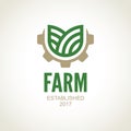 Farm vector logo. Agro abstract emblem