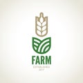 Farm vector logo. Agro abstract emblem