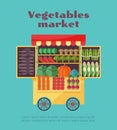 Farm vegetables market street vending