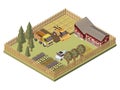 Farm Vehicles Isometric Design