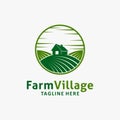 Farm village logo design Royalty Free Stock Photo
