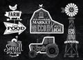 Farm vintage chalk Royalty Free Stock Photo