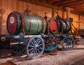 A farm wagon with wine barrels Royalty Free Stock Photo