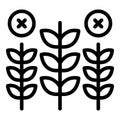 Farm wheat icon outline vector. Gluten free