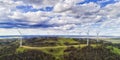 D windturbine farm hill top Royalty Free Stock Photo