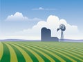 Farm With Windmill