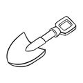 farm work tool shovel freehand illustration vector