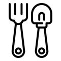 Farm working tools icon outline vector. Farmer rural