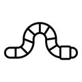 Farm worm icon outline vector. Garden earthworm Royalty Free Stock Photo