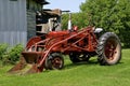 Farmall M tractor with front end loader