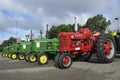 Farmall Super M and John Deere tractors
