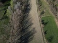 farmed fields of Borghetto di Borbera Piedmont Italy Village aerial View Panorama landscape