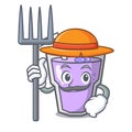 Farmer berry smoothie character cartoon