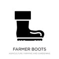 farmer boots icon in trendy design style. farmer boots icon isolated on white background. farmer boots vector icon simple and Royalty Free Stock Photo