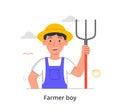 Farmer boy concept Royalty Free Stock Photo