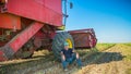 Farmer on a break Royalty Free Stock Photo