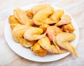 Farmer chicken wings on white plate Royalty Free Stock Photo