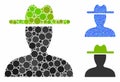 Farmer Composition Icon of Round Dots Royalty Free Stock Photo