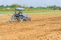 Farmer drive the Tractor Plow the soil Royalty Free Stock Photo