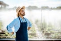 Farmer on a farmland outdoors