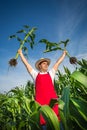 Farmer in field Royalty Free Stock Photo
