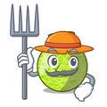 Farmer fresh melon isolated on character cartoon