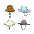 Farmer hat vector illustration, hat design isolated white background Royalty Free Stock Photo