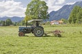 Farmer at the hay harvest