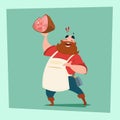 Farmer Hold Pig Leg Pork Butcher Animal Farm