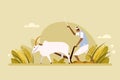 Indian farmer plows the agricultural field using bullocks Royalty Free Stock Photo