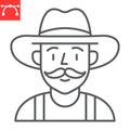 Farmer line icon