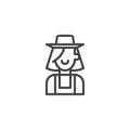 Farmer line icon