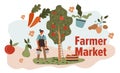 Farmer market ecological and natural products