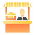 Farmer market flat icon. Seller color icons in trendy flat style. Store gradient style design, designed for web and app