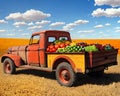 Farmer market produce tomato apple fruit crop