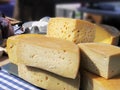 Farmer markets offering Swiss and French cheeses.