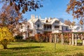 Farmer palace and private garden in Alexandria park in autumn, Saint Petersburg, Russia Royalty Free Stock Photo