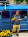 Farmer preparing fruit during Covid-19Pandemic in Costa Rica.