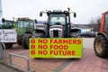 Farmer protest, denounce government plan for abolish agricultural diesel and vehicle tax exemptions, demonstration with tractors