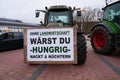 Farmer protest, denounce government plan for abolish agricultural diesel and vehicle tax exemptions, demonstration with tractors