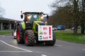 Farmer protest, denounce government plan for abolish agricultural diesel and vehicle tax exemptions, demonstration with tractors