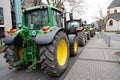 Farmer protest, denounce government plan for abolish agricultural diesel and vehicle tax exemptions, demonstration with tractors