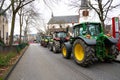 Farmer protest, denounce government plan for abolish agricultural diesel and vehicle tax exemptions, demonstration with tractors