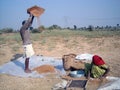 Farmer of Rajasthan doing various agricultural work in his field with his wife