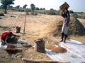 Farmer of Rajasthan doing various agricultural work in his field with his wife