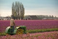 Farmer Riding His Tractor